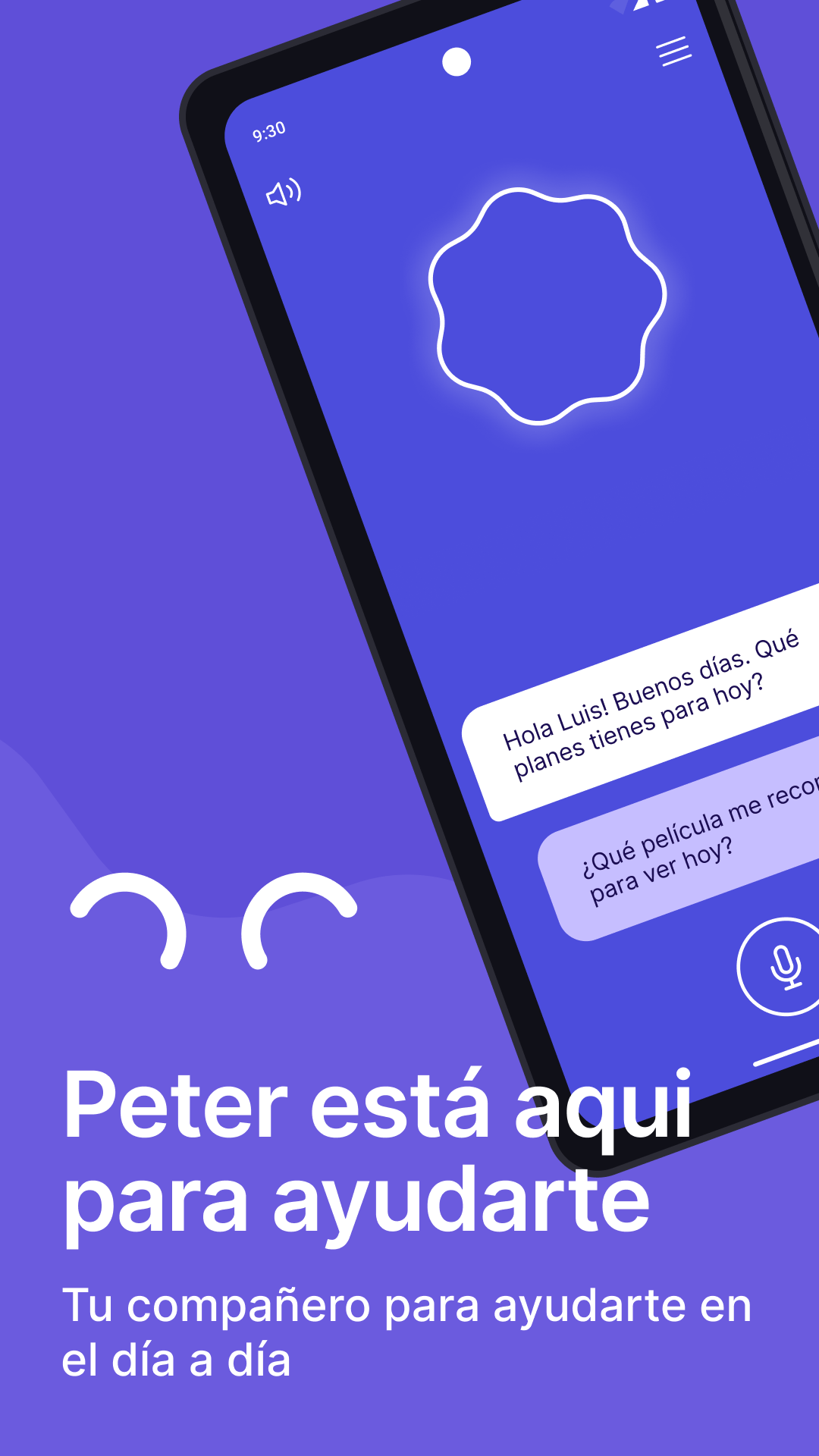Peter app — pantalla principal